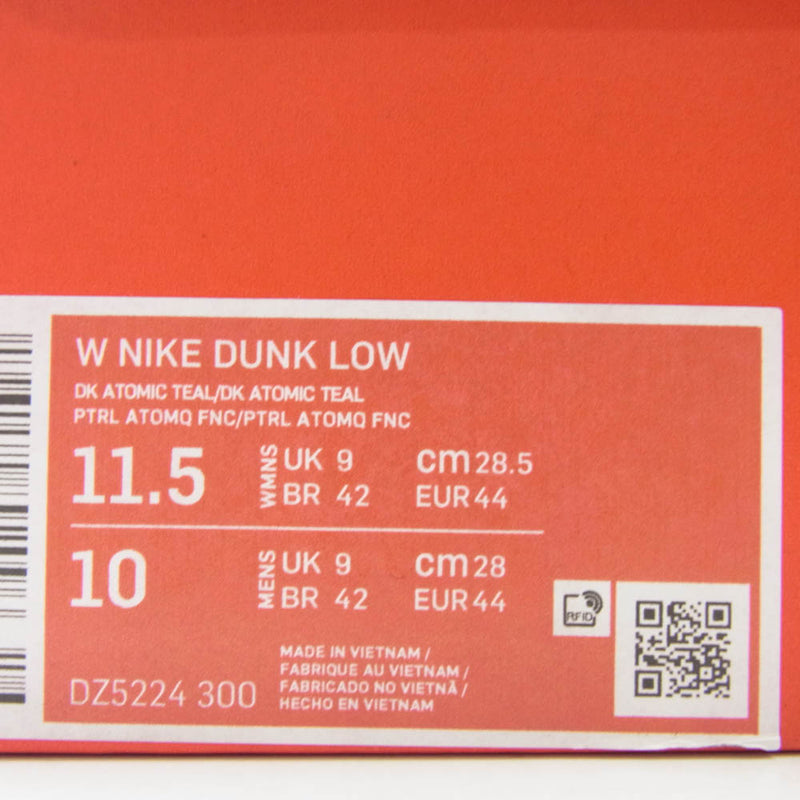 NIKE ナイキ DZ5224-300 WMNS Dunk Low Atomic Teal ナイキ ウィメンズ ダンク ロー アトミック ティール スニーカー グリーン系 28.5cm【新古品】【未使用】【中古】