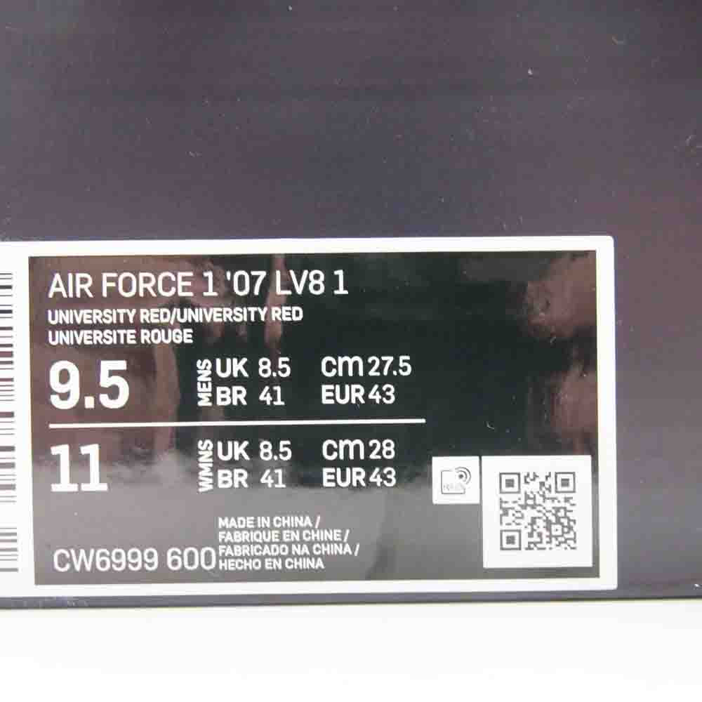 NIKE ナイキ CW6999-600 Air Force 1 Low エアフォース ワン ロー Triple Red トリプル レッド スニーカー レッド系 27.5cm【新古品】【未使用】【中古】