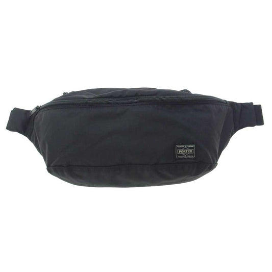 PORTER ポーター FLASH WAIST BAG フラッシュ ウエストバッグ ボディバッグ ブラック系【美品】【中古】