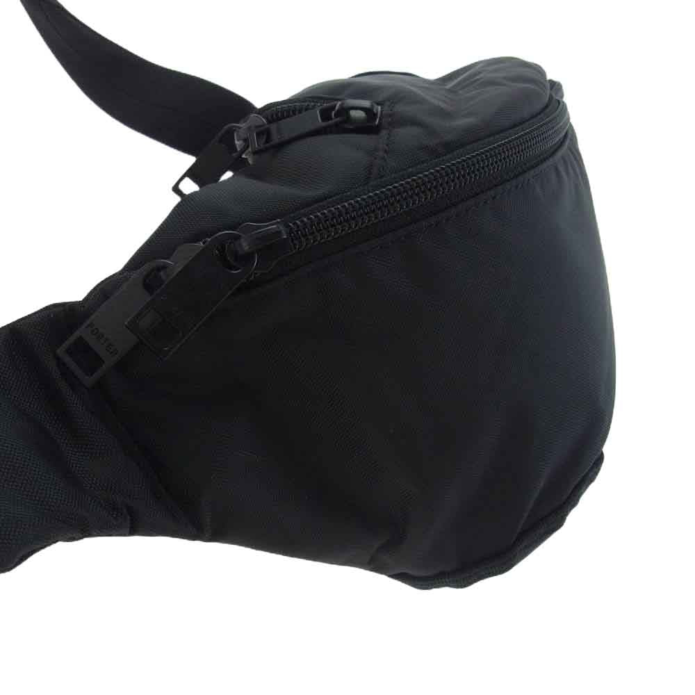 PORTER ポーター FLASH WAIST BAG フラッシュ ウエストバッグ ボディバッグ ブラック系【美品】【中古】