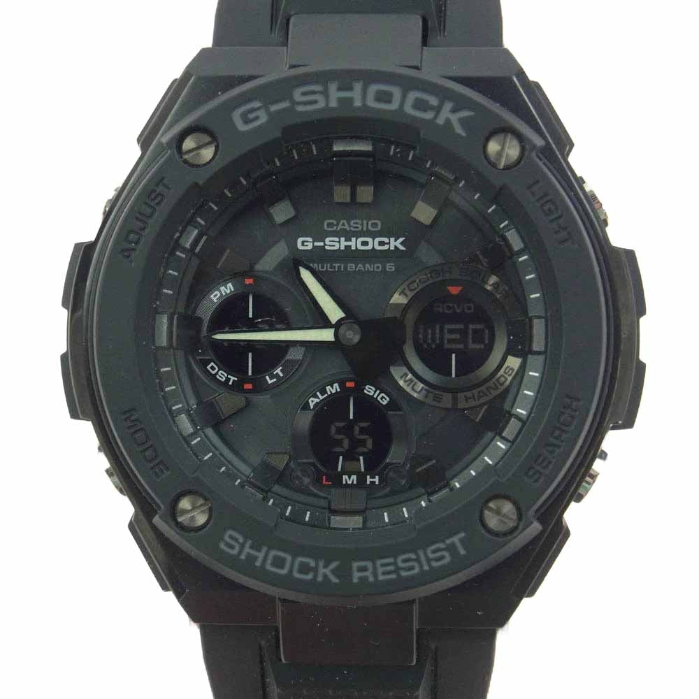 G-SHOCK ジーショック GST-W100G-1BJF G-STEEL マルチバンド タフソーラー 腕時計 ブラック系【中古】