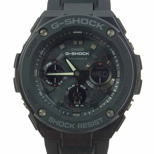 G-SHOCK ジーショック GST-W100G-1BJF G-STEEL マルチバンド タフソーラー 腕時計 ブラック系【中古】