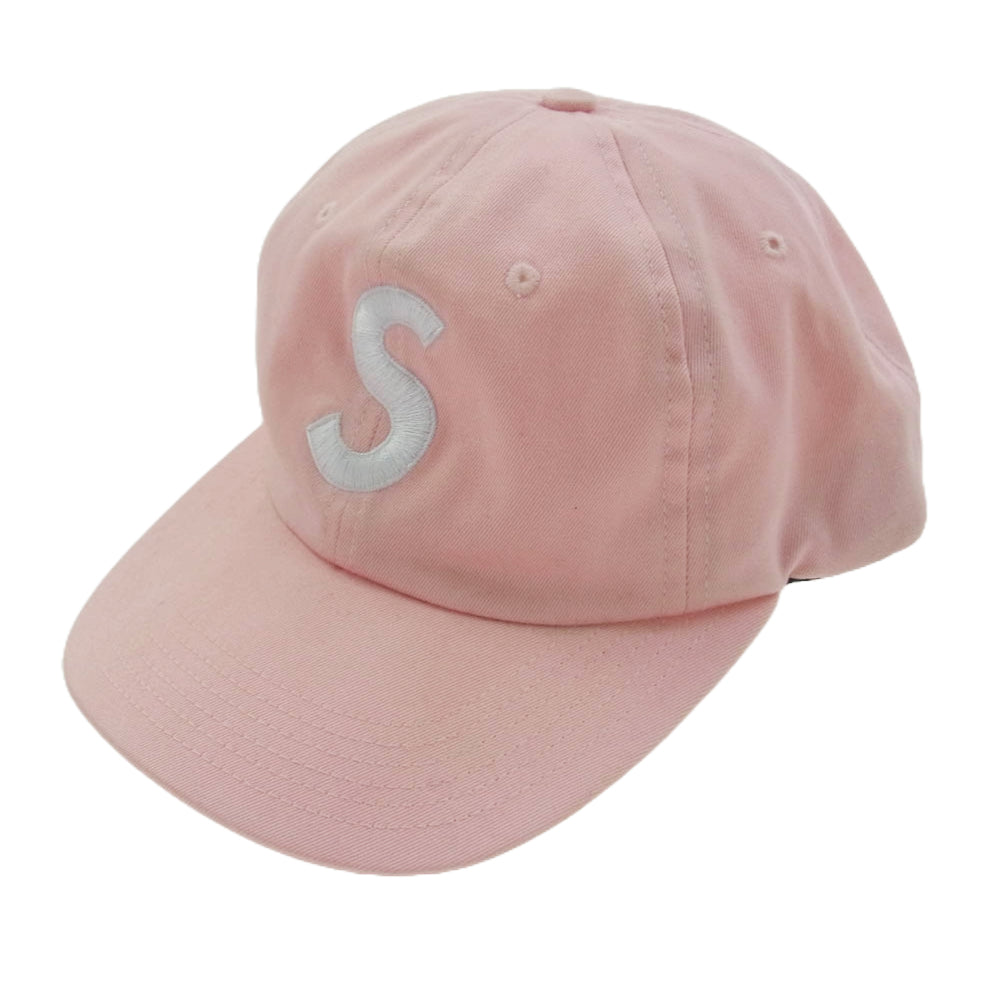 Supreme シュプリーム S LOGO 6-Panel Cap ロゴ刺? キャップ ピンク系【中古】