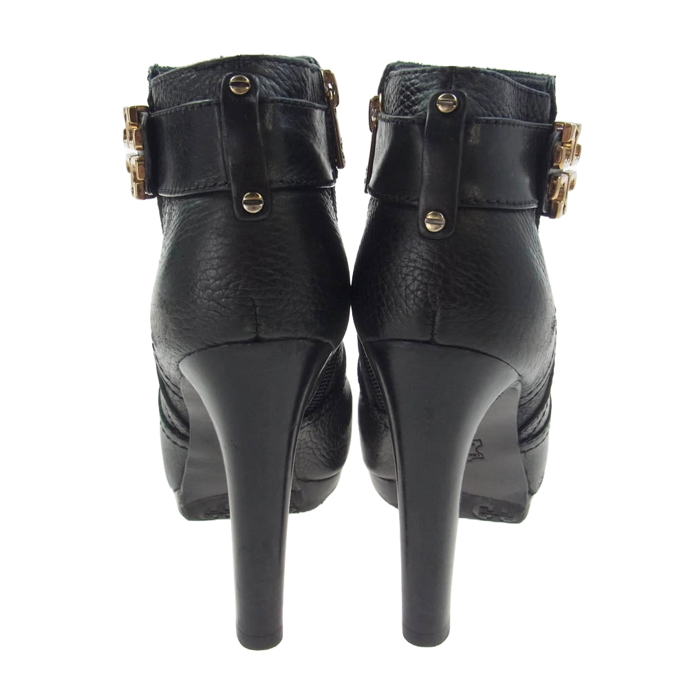 Tory Burch トリーバーチ レザー ショート ヒール ブーツ E12【中古】