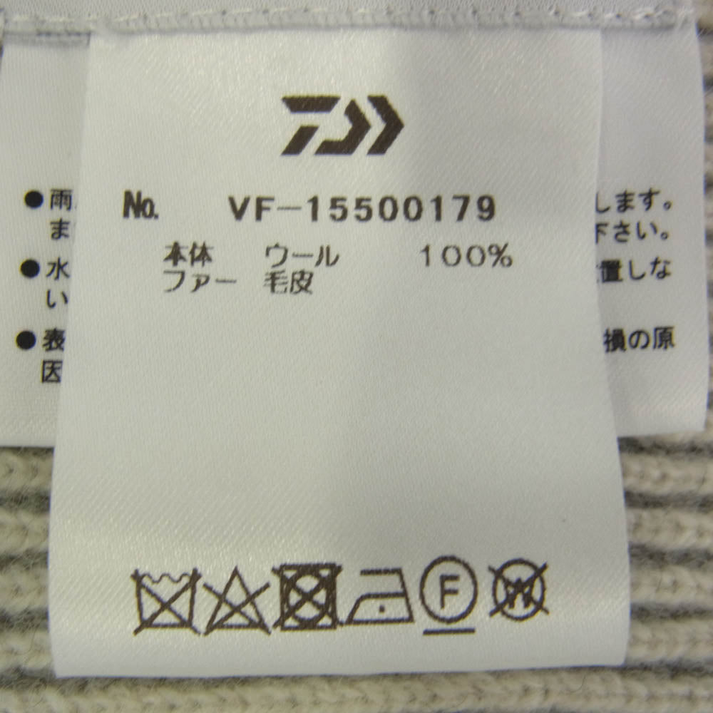ディーベック VF-15500179 フードファー付き ニット マフラー グレー系 F【美品】【中古】