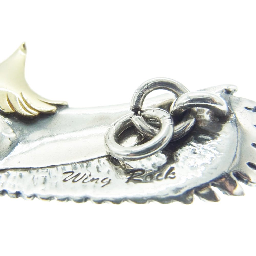 WINGROCK ウィングロック 頭金 イーグル Mサイズ 両目ダイヤ ペンダントトップ【中古】