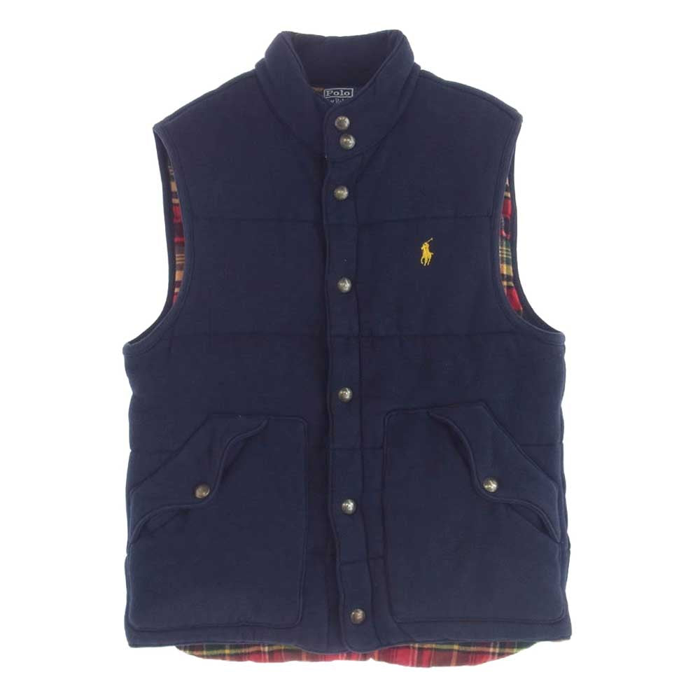 POLO RALPH LAUREN ポロ・ラルフローレン スウェット 中綿 ベスト ネイビー系 S【中古】