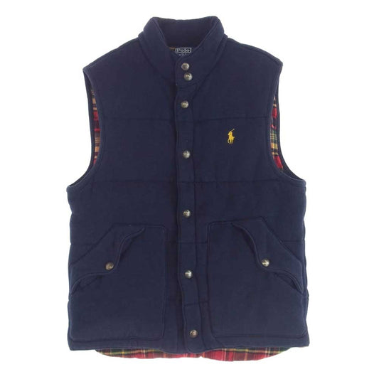 POLO RALPH LAUREN ポロ・ラルフローレン スウェット 中綿 ベスト ネイビー系 S【中古】