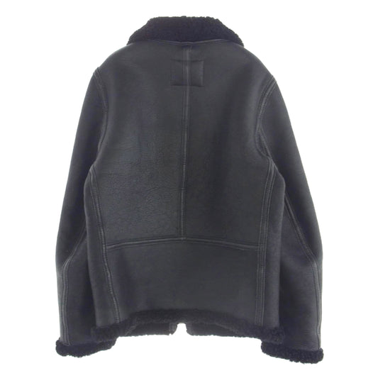 schott ショット 7513 Ron Herman ロンハーマン別注 USA製 B-6 ムートン ボア レザー フライト ジャケット ブラック系 XS【中古】