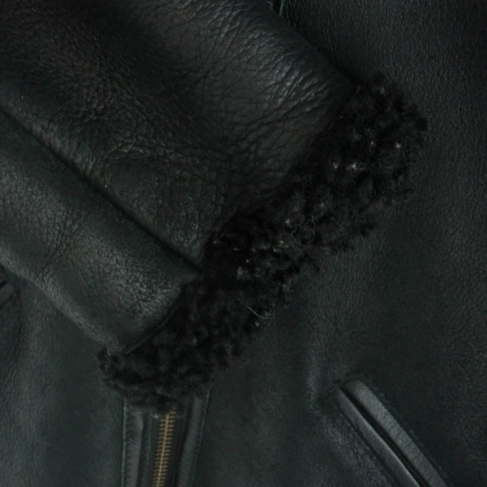 schott ショット 7513 Ron Herman ロンハーマン別注 USA製 B-6 ムートン ボア レザー フライト ジャケット ブラック系 XS【中古】