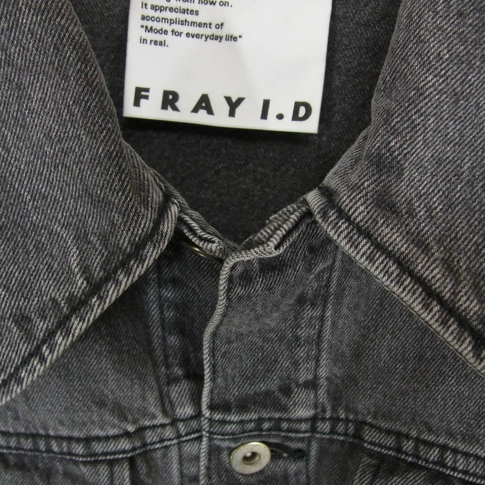 FRAY I.D フレイアイディー 24SS 2024春夏 FWFJ241005 ショートデニムジャケット ブラック系 1【中古】