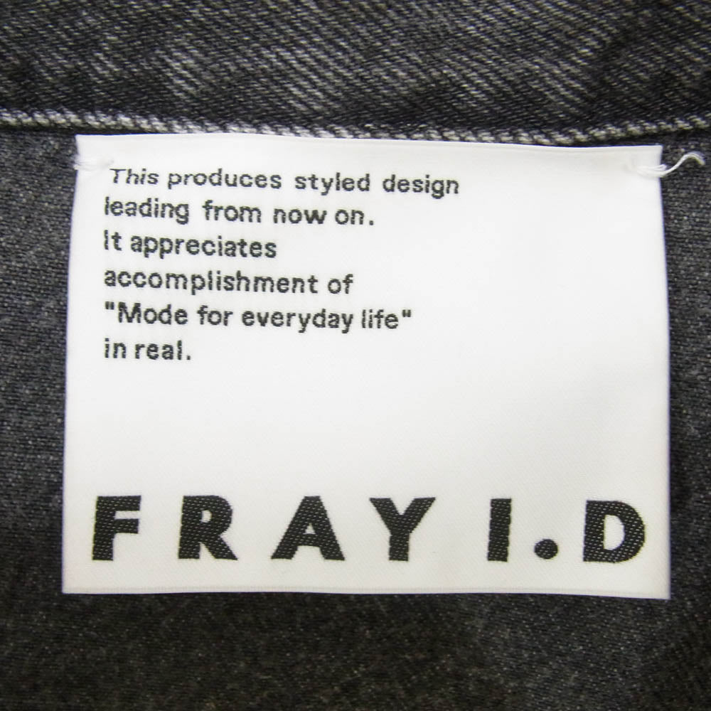 FRAY I.D フレイアイディー 24SS 2024春夏 FWFJ241005 ショートデニムジャケット ブラック系 1【中古】