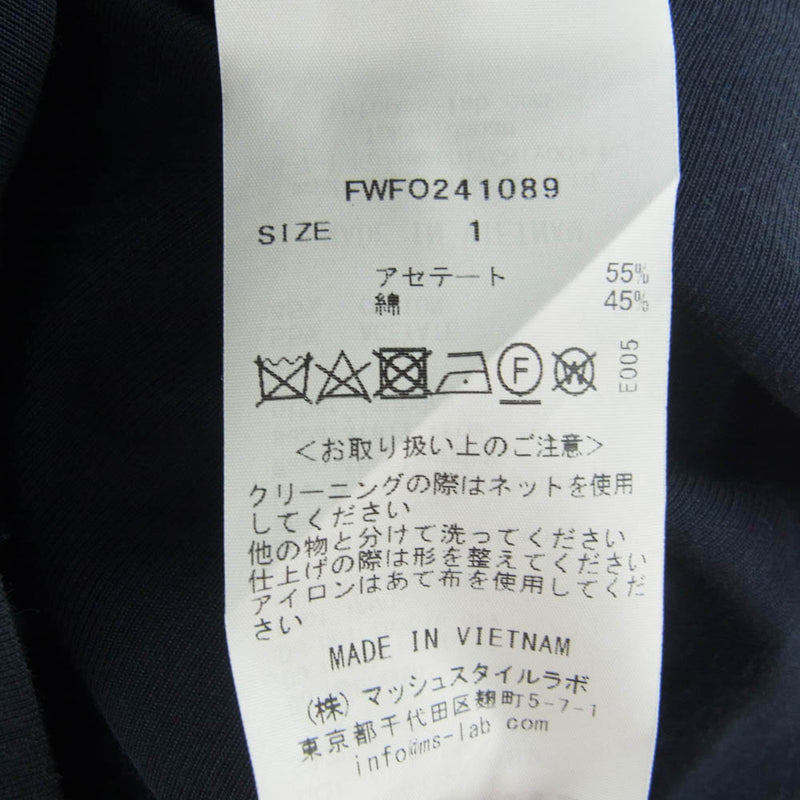 FRAY I.D フレイアイディー 24SS 2024春夏 FWFO241089 トレンチジレ ノースリーブ ワンピース コート ネイビー系 1【中古】