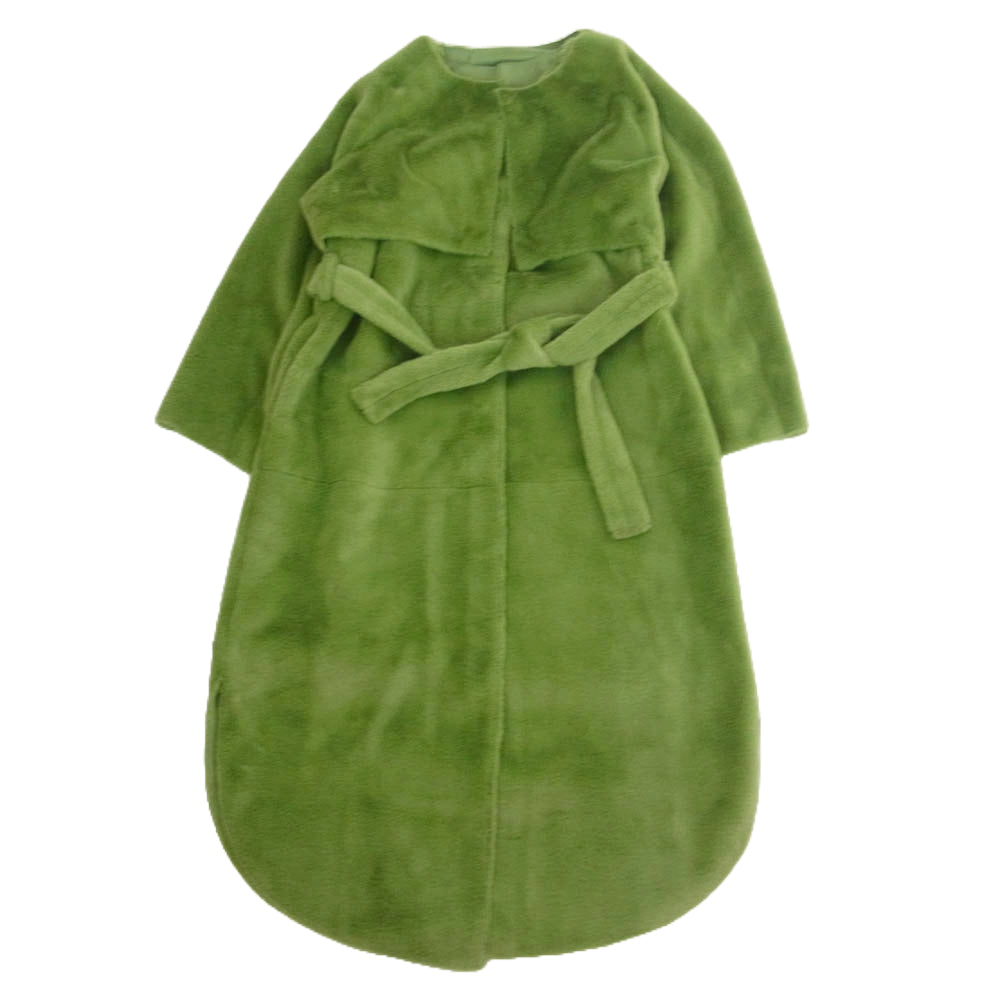 アメリヴィンテージ 22AW 1220730970 MANY WAY USEFUL BOA COAT メニーウェイ ボア ロング ノーカラー コート ボレロ グリーン系 M【中古】