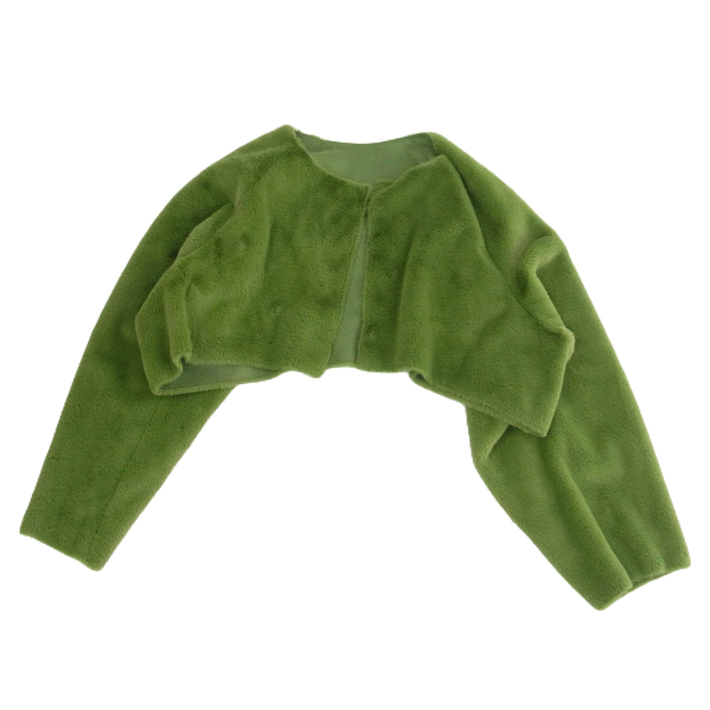 アメリヴィンテージ 22AW 1220730970 MANY WAY USEFUL BOA COAT メニーウェイ ボア ロング ノーカラー コート ボレロ グリーン系 M【中古】
