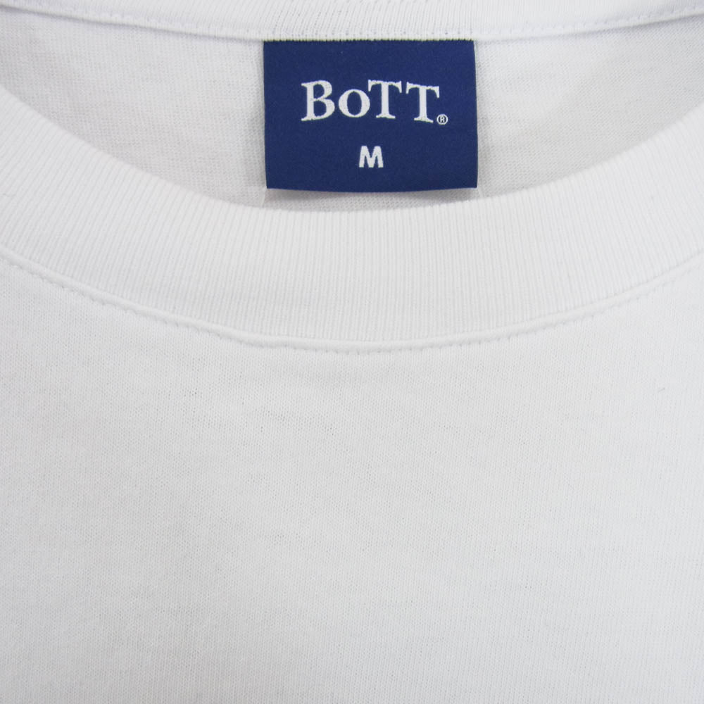 BOTT ボット Space Logo Tee スペース ロゴ 半袖 Tシャツ ホワイト系 M【中古】