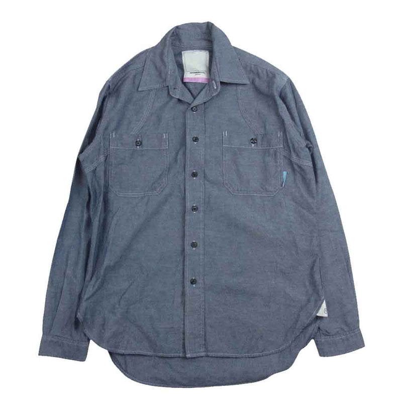 NEIGHBORHOOD ネイバーフッド 99年 90s 長袖 シャンブレー シャツ インディゴブルー系 S【中古】