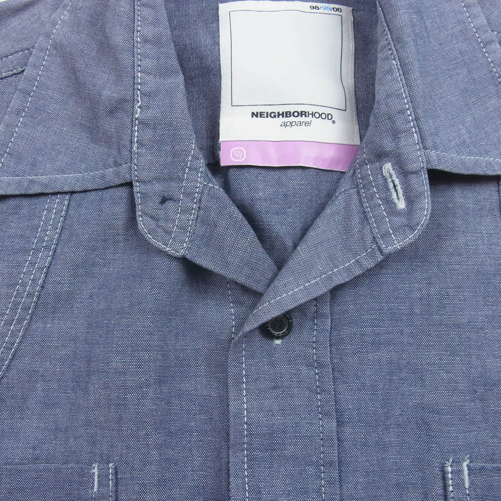 NEIGHBORHOOD ネイバーフッド 99年 90s 長袖 シャンブレー シャツ インディゴブルー系 S【中古】