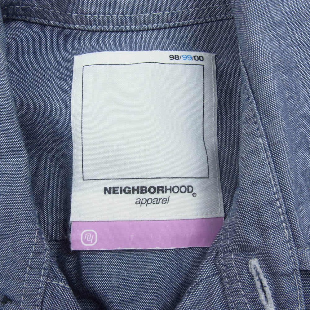 NEIGHBORHOOD ネイバーフッド 99年 90s 長袖 シャンブレー シャツ インディゴブルー系 S【中古】