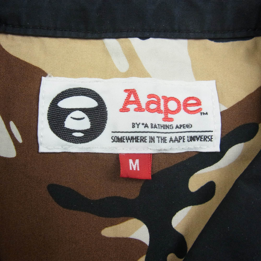 A BATHING APE アベイシングエイプ AAPE M-65 Shirt Jacket ミリタリー シャツ ジャケット ブラック系 M【中古】