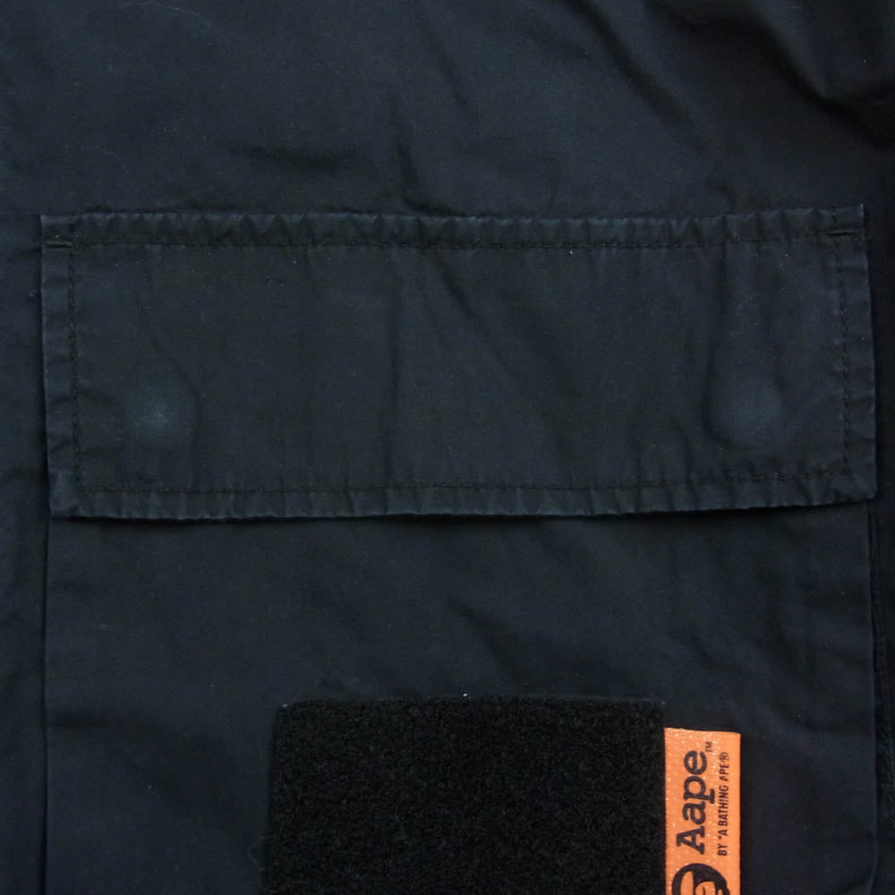 A BATHING APE アベイシングエイプ AAPE M-65 Shirt Jacket ミリタリー シャツ ジャケット ブラック系 M【中古】