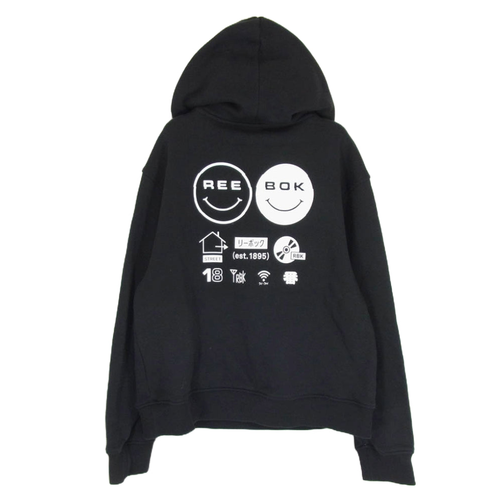 BlackEyePatch ブラックアイパッチ リーボック Reebok CLASSIC CL X BEP LT HD フーディ パーカー ブラック系 2XS【中古】