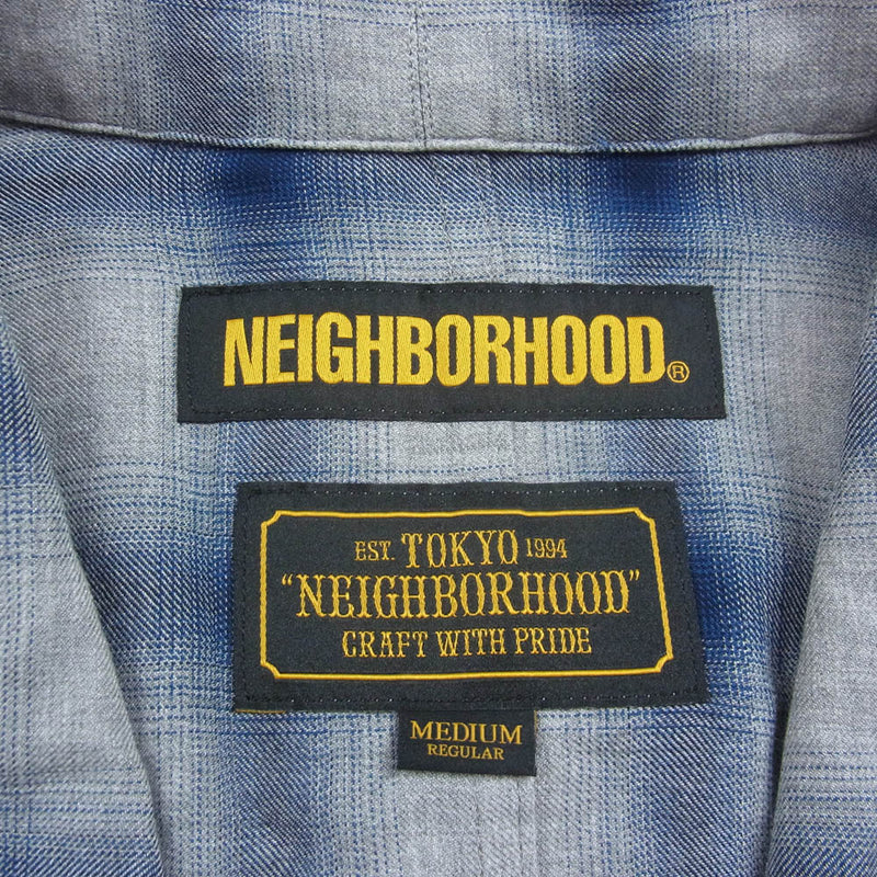 NEIGHBORHOOD ネイバーフッド 181AQNH-JKM02S 18SS GOWN.CHECK/R-COAT ガウン コート グレー系 ブルー系 M【中古】