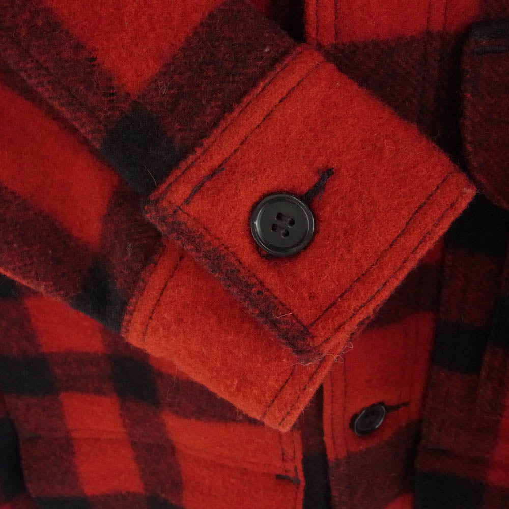 FILSON フィルソン USA製 ダブルマッキーノ バッファロー チェック ウール ジャケット レッド系 40【中古】