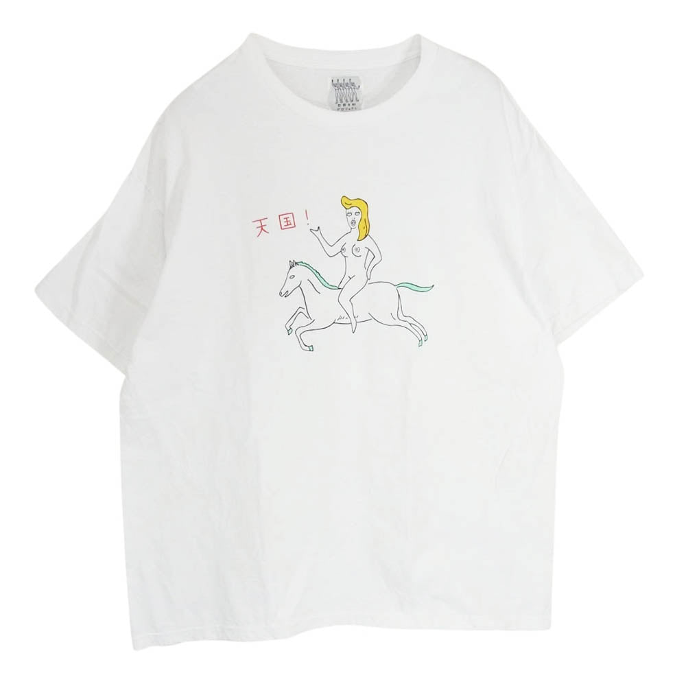 WACKO MARIA ワコマリア 23SS 23SS-WMT-TEE02 CREW NECK T-SHIRT 世界平和プロジェクト 東京 クルーネック 半袖 Tシャツ ホワイト系 XXL【中古】