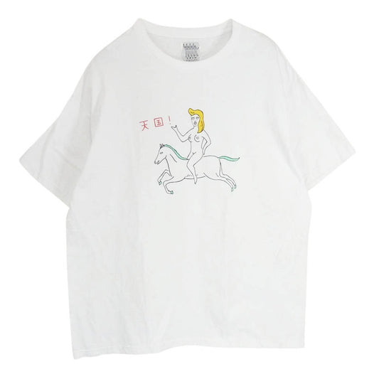 WACKO MARIA ワコマリア 23SS 23SS-WMT-TEE02 CREW NECK T-SHIRT 世界平和プロジェクト 東京 クルーネック 半袖 Tシャツ ホワイト系 XXL【中古】