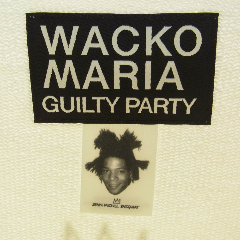 WACKO MARIA ワコマリア 23SS JEAN-MICHEL BASQUIAT HEAVY WEIGHT CREW NECK SWEAT SHIRT ジャンミシェルバスキア ヘビーウェイト クルーネック スウェット トレーナー ホワイト系 XL【中古】