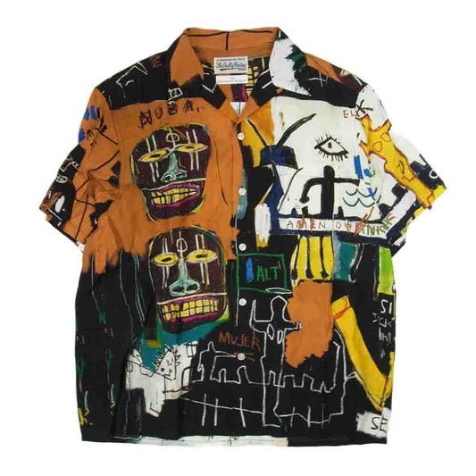 WACKO MARIA ワコマリア 21SS JEAN-MICHEL BASQUIAT BASQUIAT-WM-HI17 HAWAIIAN SHIRT ハワイアン 半袖 アロハシャツ マルチカラー系 XL【中古】