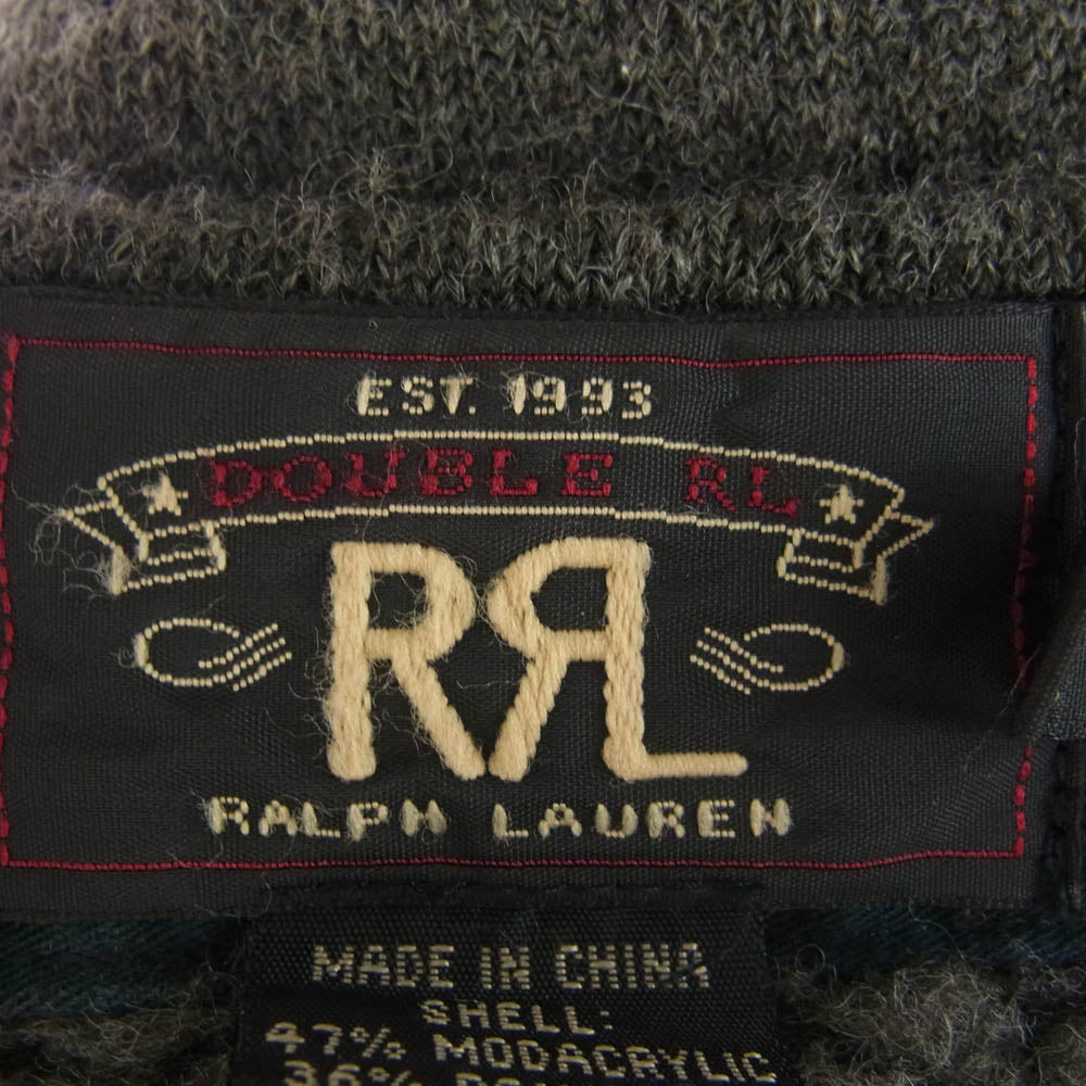 RRL ダブルアールエル V-NECK CARDIGAN Vネック パイル フリース カーディガン グレー系 L【中古】