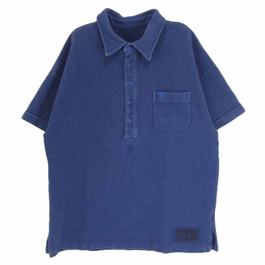 TENDERLOIN テンダーロイン MOSS STITCH POLO 半袖 ポロ シャツ ブルー系 M【中古】