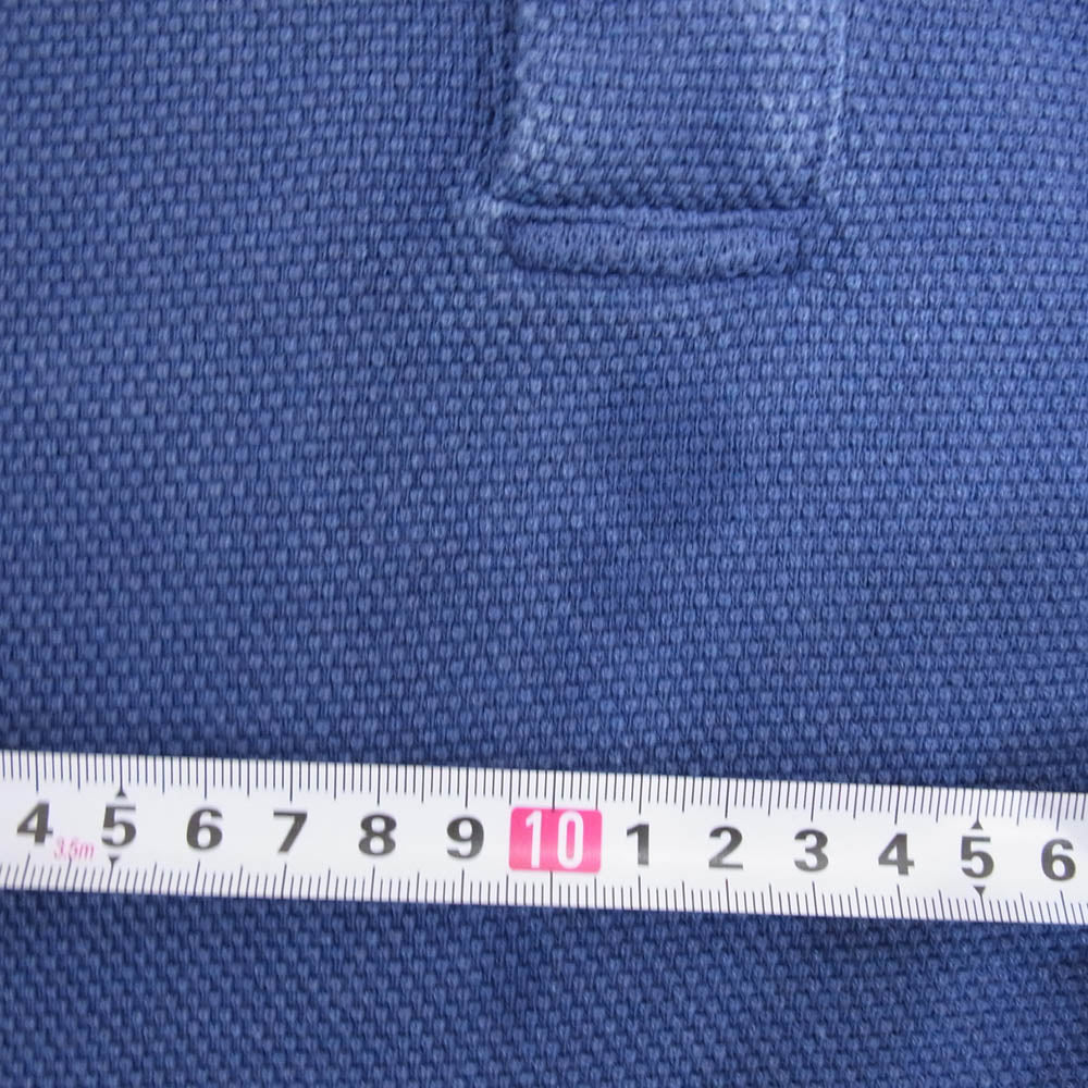 TENDERLOIN テンダーロイン MOSS STITCH POLO 半袖 ポロ シャツ ブルー系 M【中古】