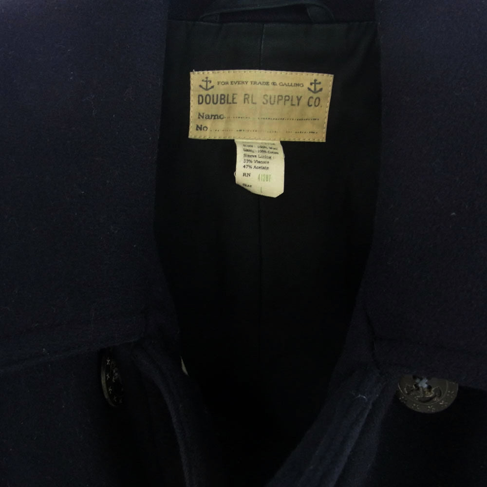 RRL ダブルアールエル pea coat P-COAT 10ボタン 13スター Pコート ピーコート ネイビー系 L【中古】