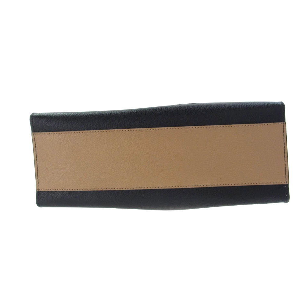 MARC BY MARC JACOBS マークバイマークジェイコブス M0016131 裏地 アルファベット レザー トート バッグ ブラック系【中古】
