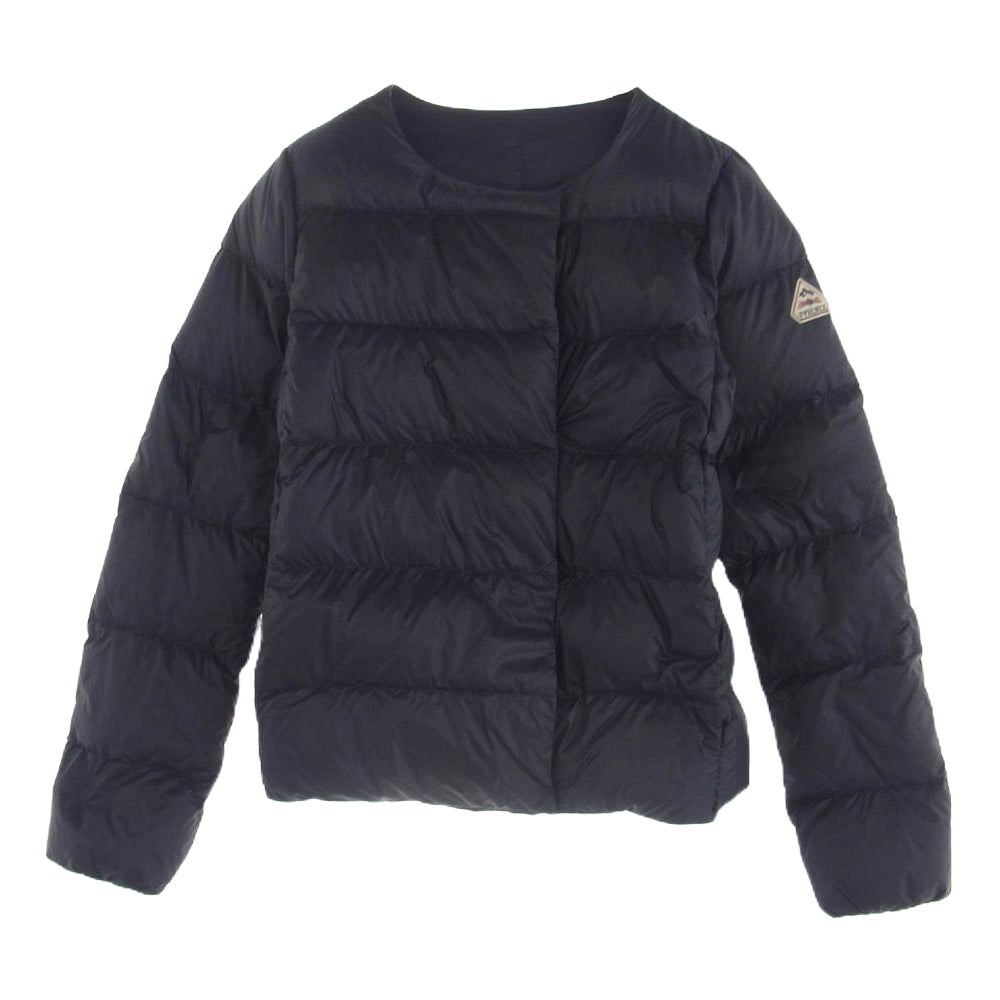 Pyrenex ピレネックス HWQ057 CANNES ライトウェイト ノーカラー ショート ダウン ジャケット ダークネイビー系 38【中古】