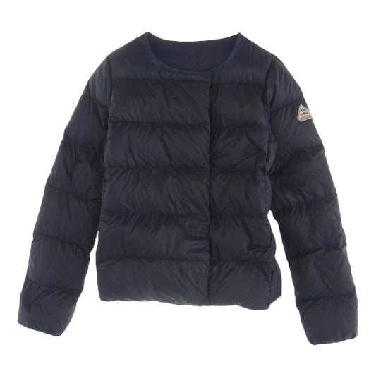 Pyrenex ピレネックス HWQ057 CANNES ライトウェイト ノーカラー ショート ダウン ジャケット ダークネイビー系 38【中古】