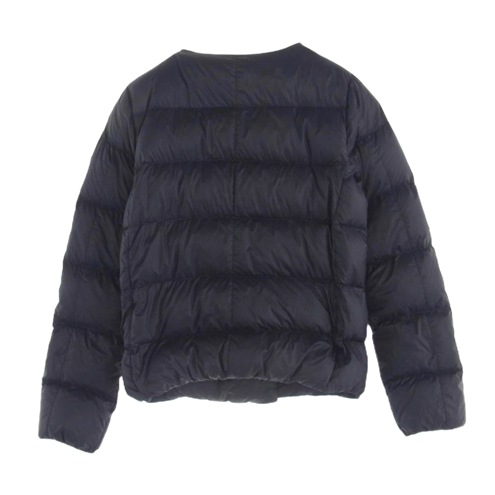 Pyrenex ピレネックス HWQ057 CANNES ライトウェイト ノーカラー ショート ダウン ジャケット ダークネイビー系 38【中古】