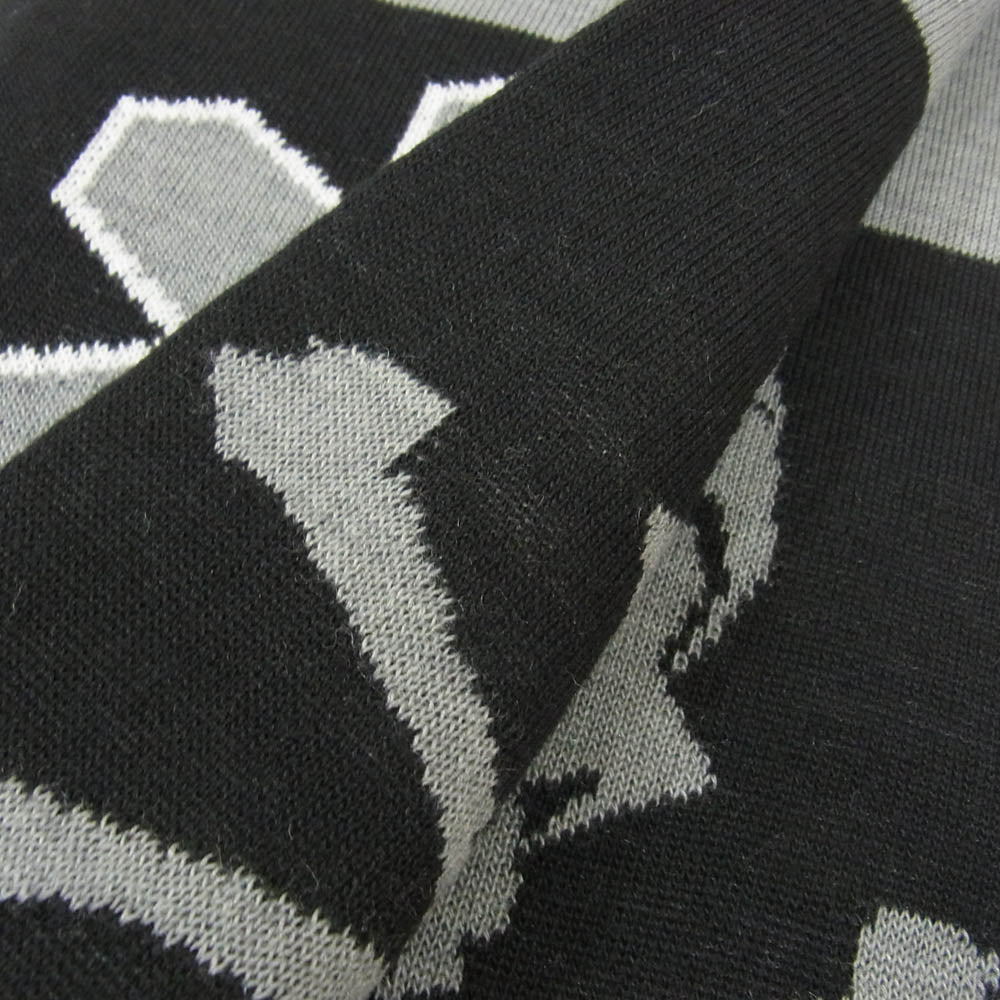 F.C.R.B. エフシーアールビー ボーダー アクリル マフラー ブラック系【美品】【中古】