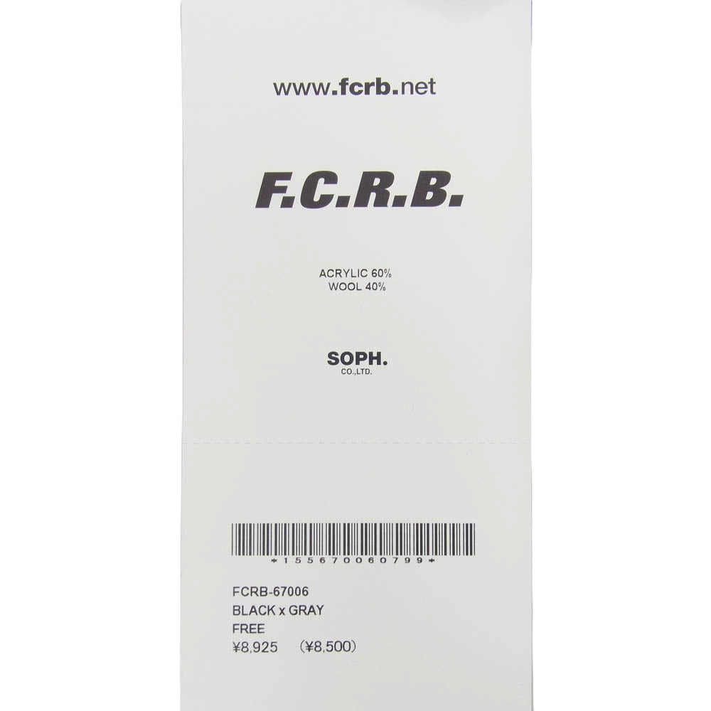 F.C.R.B. エフシーアールビー ボーダー アクリル マフラー ブラック系【美品】【中古】