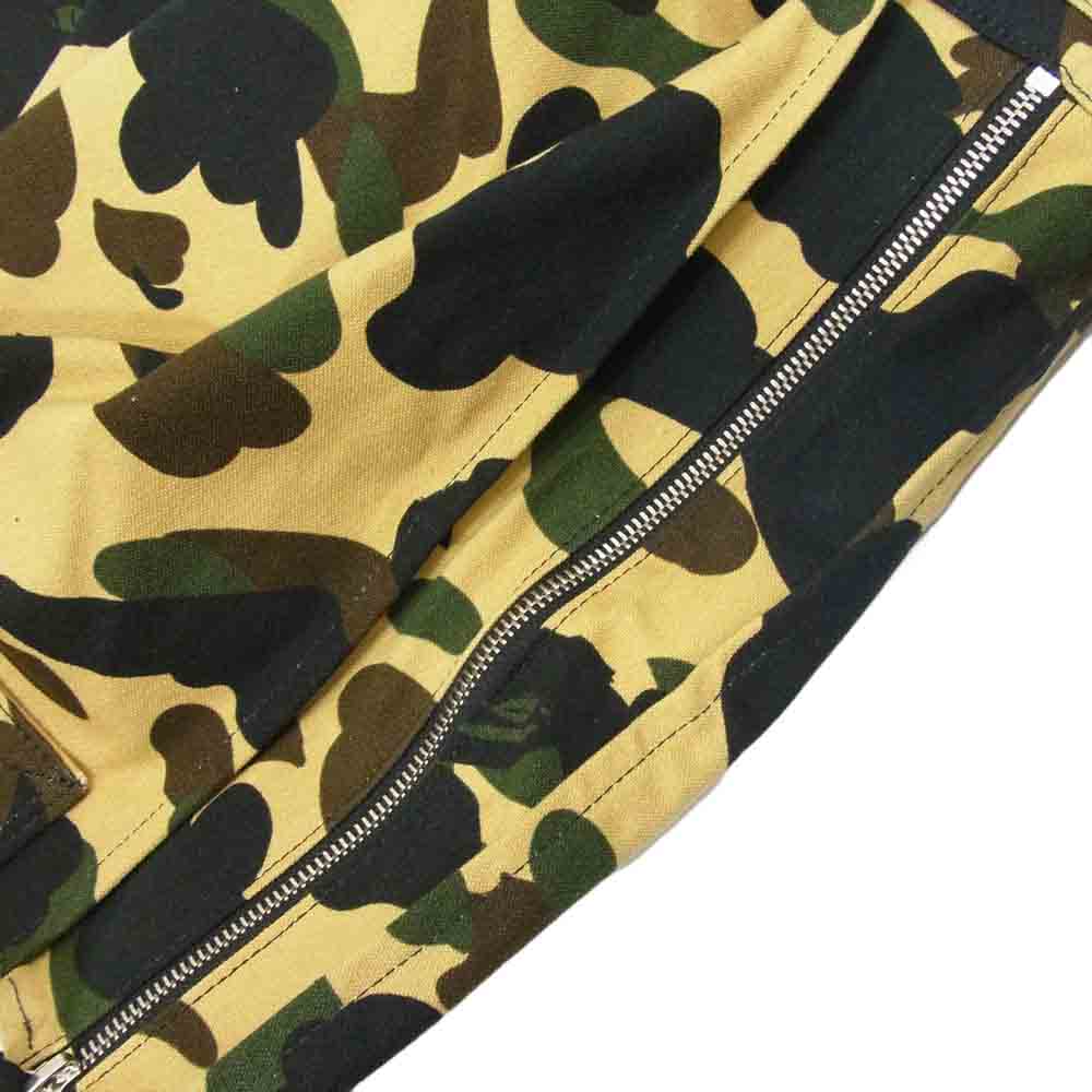 A BATHING APE アベイシングエイプ コットン ビッグ ショルダー バッグ カモフラージュ ブラウン系【中古】