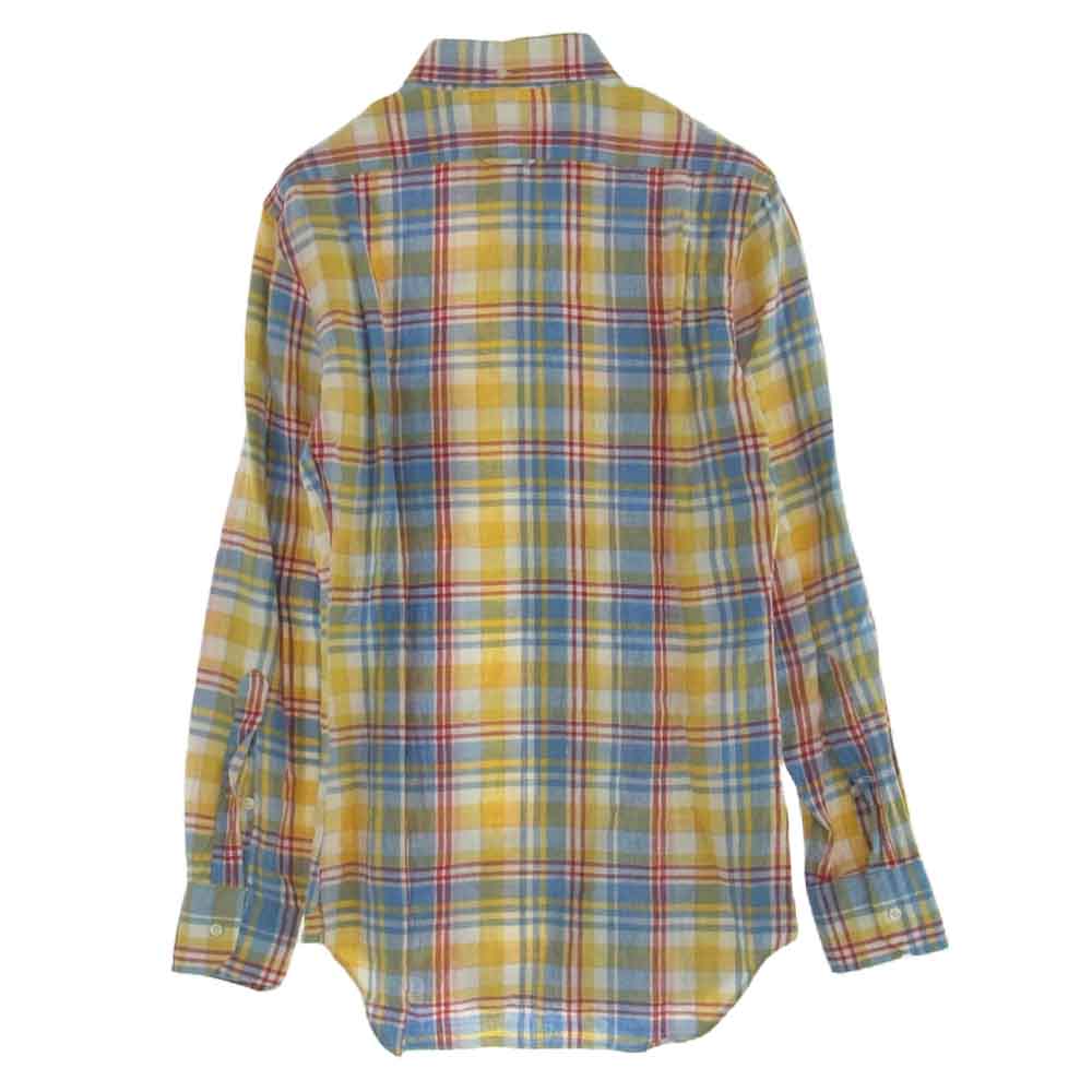 THOM BROWNE トムブラウン リネン チェック柄 長袖シャツ マルチカラー系 1【中古】