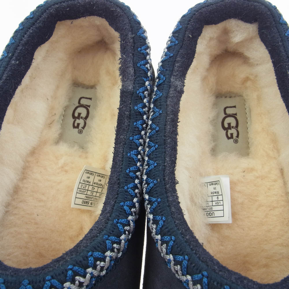 UGG アグ 5950 TASMAN タスマン ムートン スエード スリッポン ネイビー系 27cm【中古】