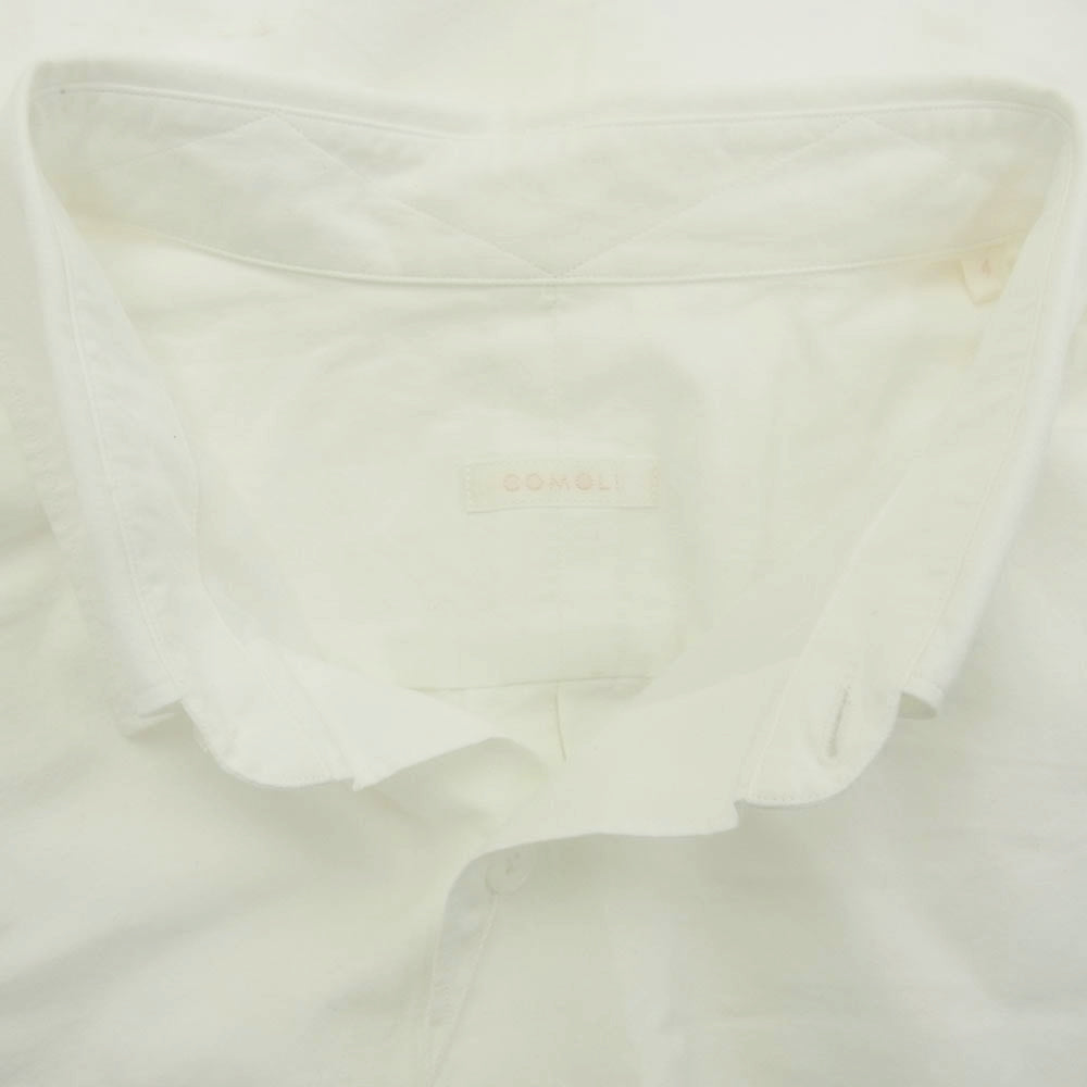 COMOLI コモリ 22AW W03-02001 コモリシャツ コットン 長袖 シャツ ホワイト系 4【中古】