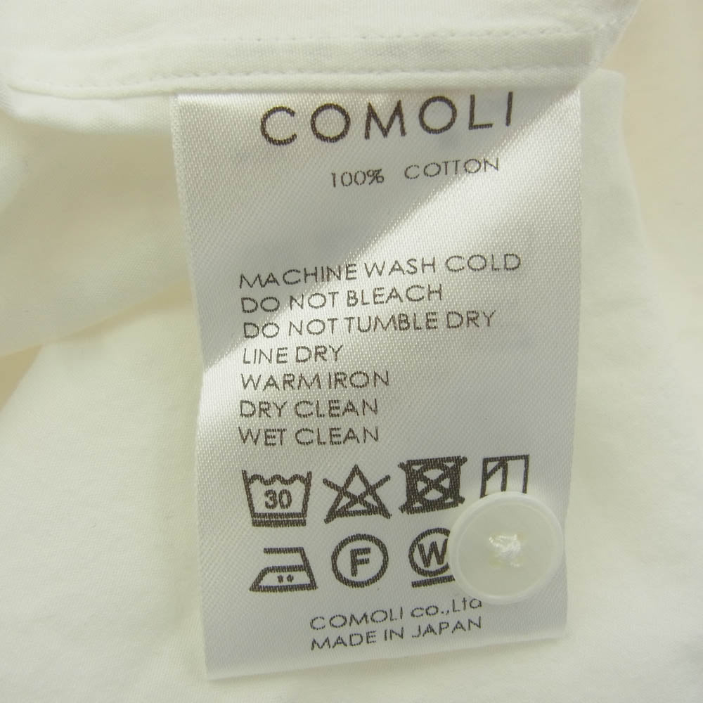 COMOLI コモリ 22AW W03-02001 コモリシャツ コットン 長袖 シャツ ホワイト系 4【中古】
