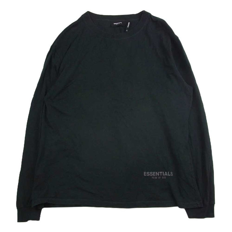 FEAR OF GOD フィアオブゴッド ESSENTIALS LONG SLEEVE BOXY T-SHIRT ロゴ 長袖 Tシャツ ブラックL ブラック系 L【中古】