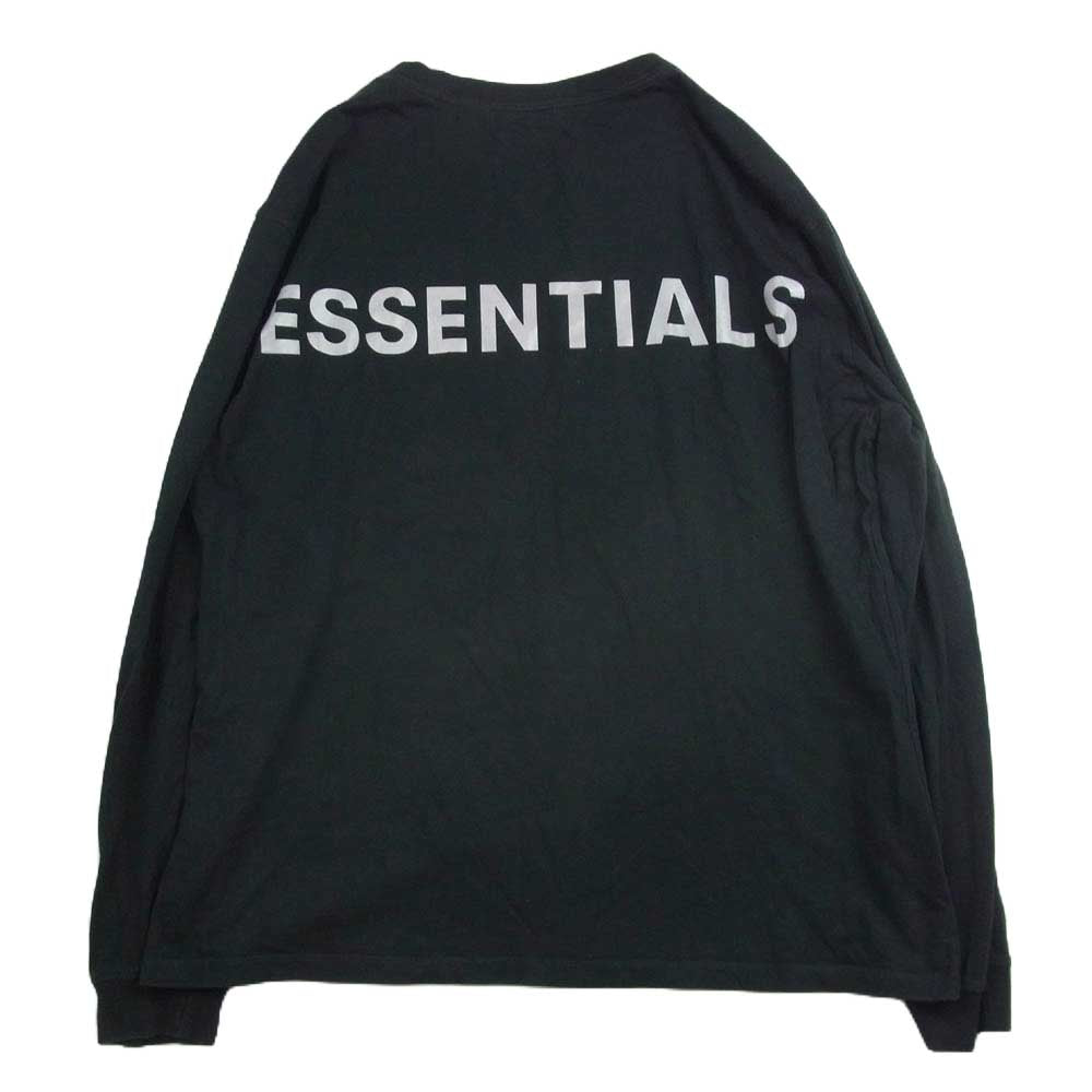 FEAR OF GOD フィアオブゴッド ESSENTIALS LONG SLEEVE BOXY T-SHIRT ロゴ 長袖 Tシャツ ブラックL ブラック系 L【中古】
