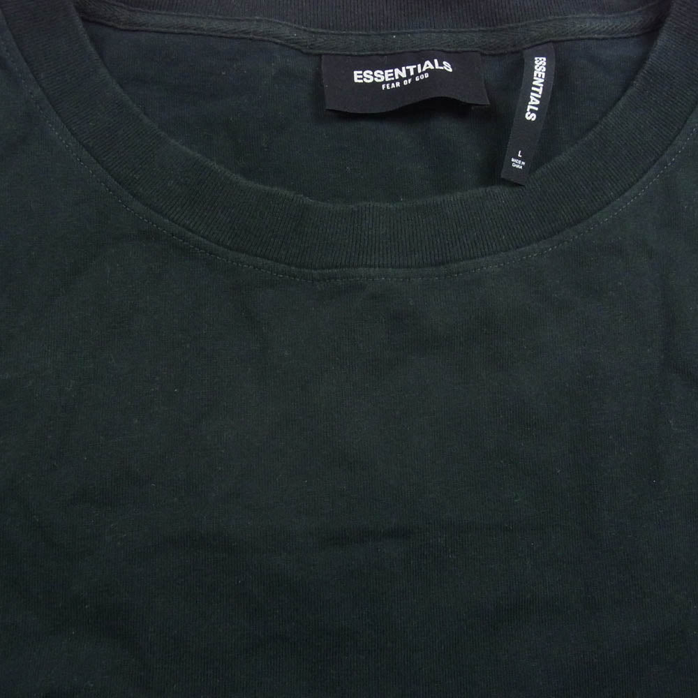 FEAR OF GOD フィアオブゴッド ESSENTIALS LONG SLEEVE BOXY T-SHIRT ロゴ 長袖 Tシャツ ブラックL ブラック系 L【中古】